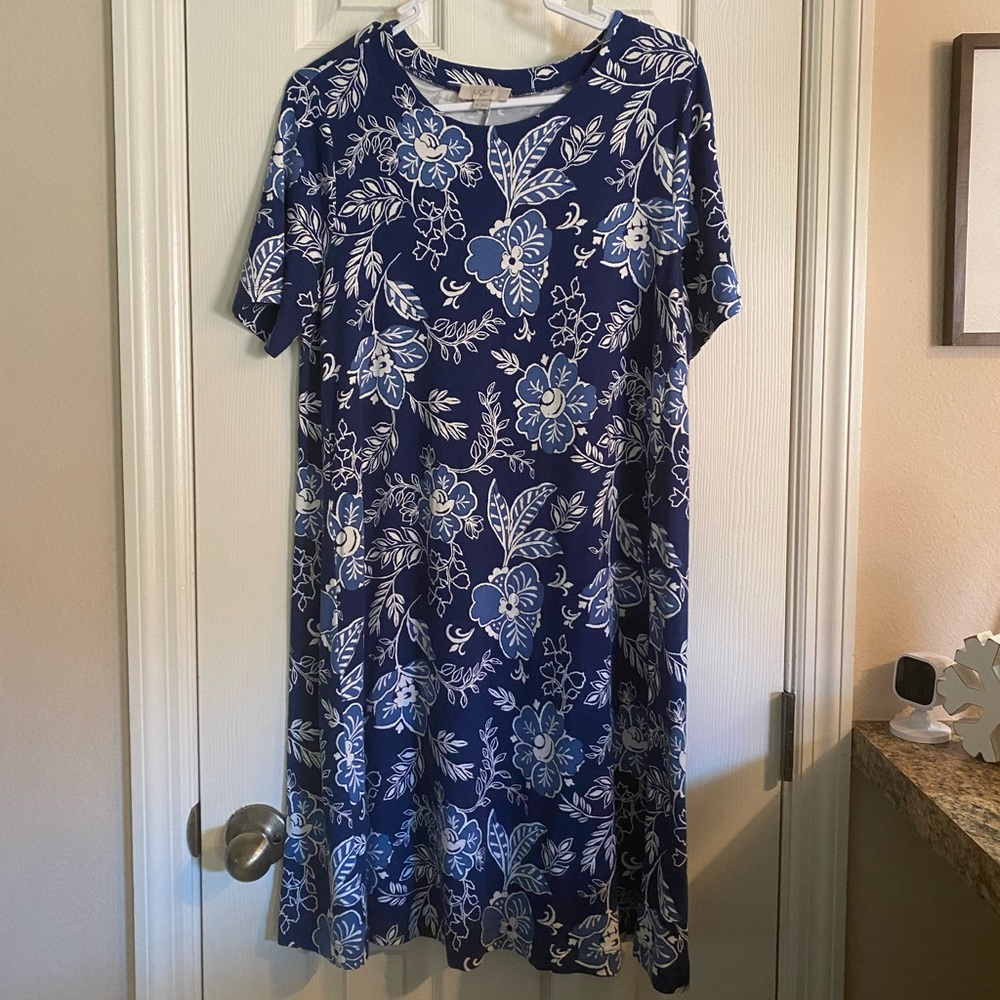 Loft Floral Swing Dress